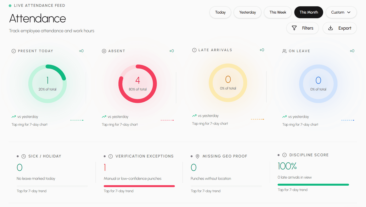 Timesheets App Screenshot