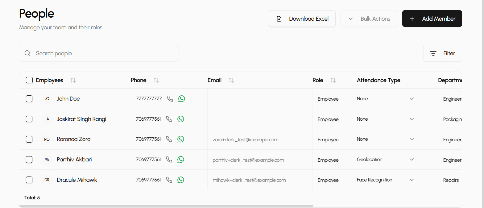 Employee App Screenshot